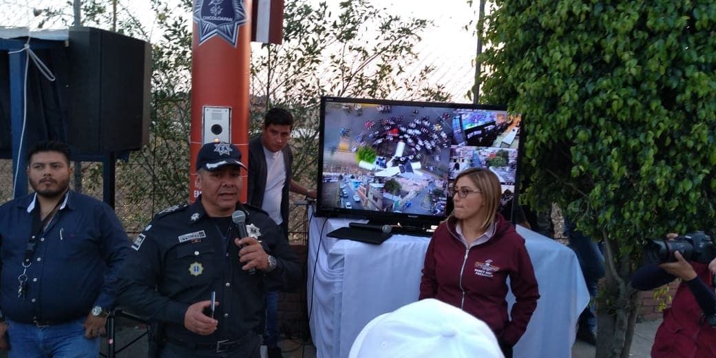 Presidenta Municipal de Chicoloapan Nancy Gómez Inaugura nuevas cámaras de video vigilancia,