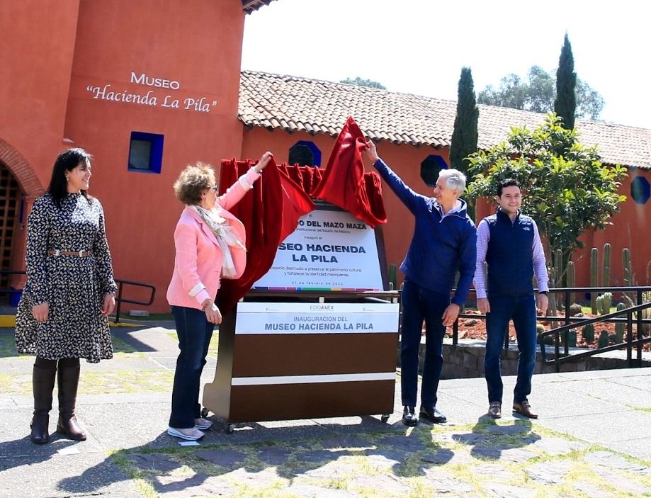 Alfredo del Mazo entrega remodelación del Museo Hacienda La Pila en el Centro Cultural Mexiquense