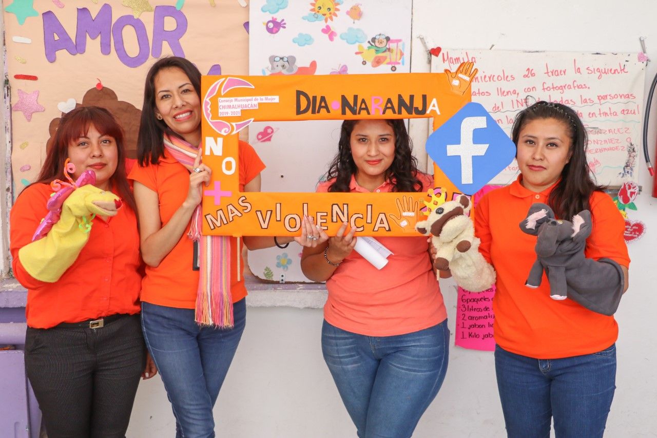 En Chimalhuacán conmemoramos Día Naranja en estancias infantiles