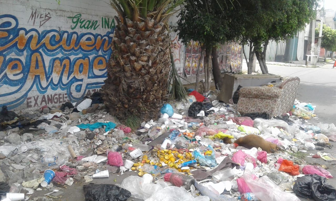 Un cochinero las calles de Los Reyes La Paz:  gobierna Olga Medina Serrano