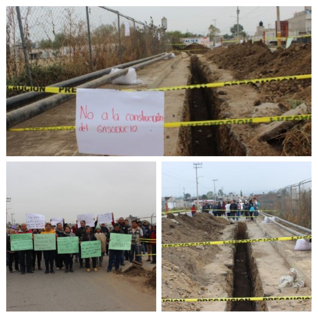 Vecinos impiden colocación de gasoducto en Texcoco