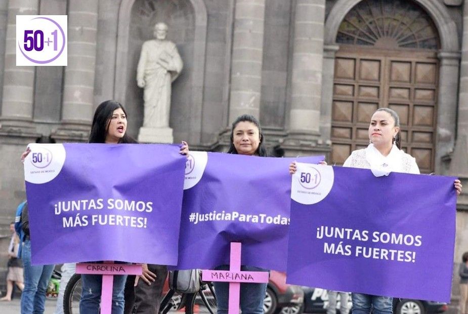 Cadena Feminista MX se movilizó contra la violencia de género 
