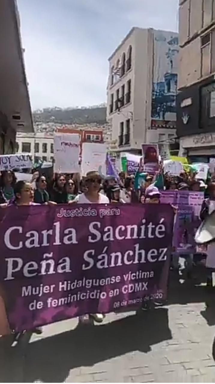 En Pachuca inicia marcha por el Dia Internacional de la Mujer 