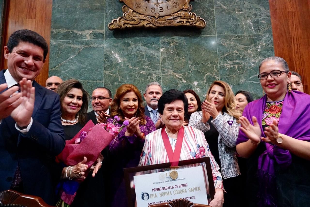 Entrega 63 Legislatura el Premio ’Dra. Norma Corona Sapien’ a Meché Murillo