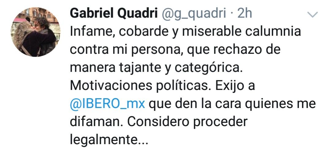Gabriel Quadri denunciado de acoso por alumnas de la Ibero