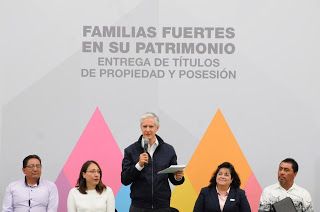 "Continúa programa familias fuertes en su patrimonio dando certeza jurídica a los mexiquenses: Alfredo del Mazo"