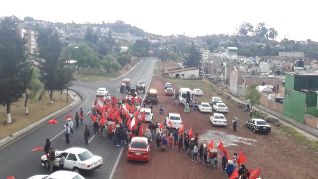 Caminata de protesta en Atlacomulco