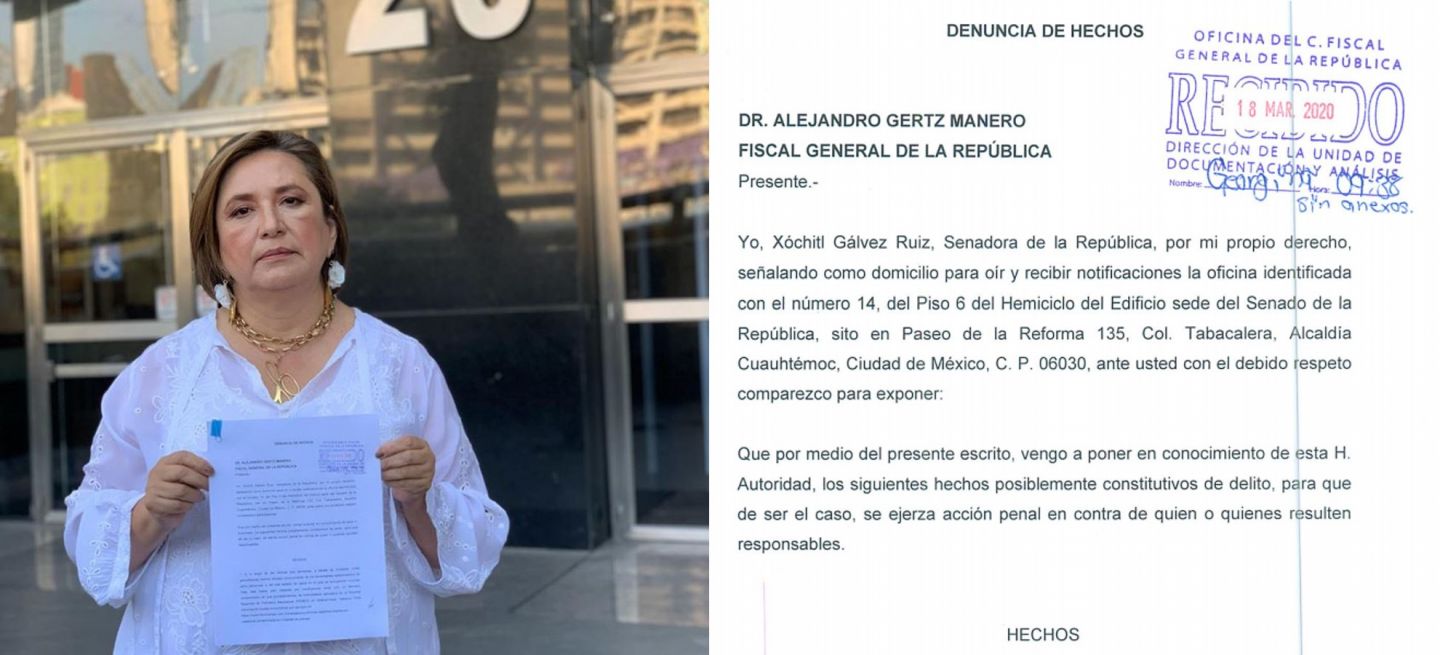 Presenta Xóchitl Gálvez denuncia por muerte de personas en Hospital de PEMEX