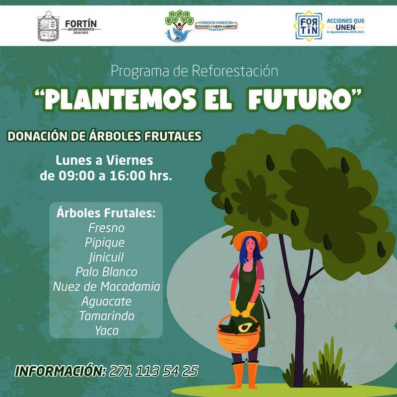 Ayuntamiento de Fortín implementa el programa ’Plantemos el futuro’