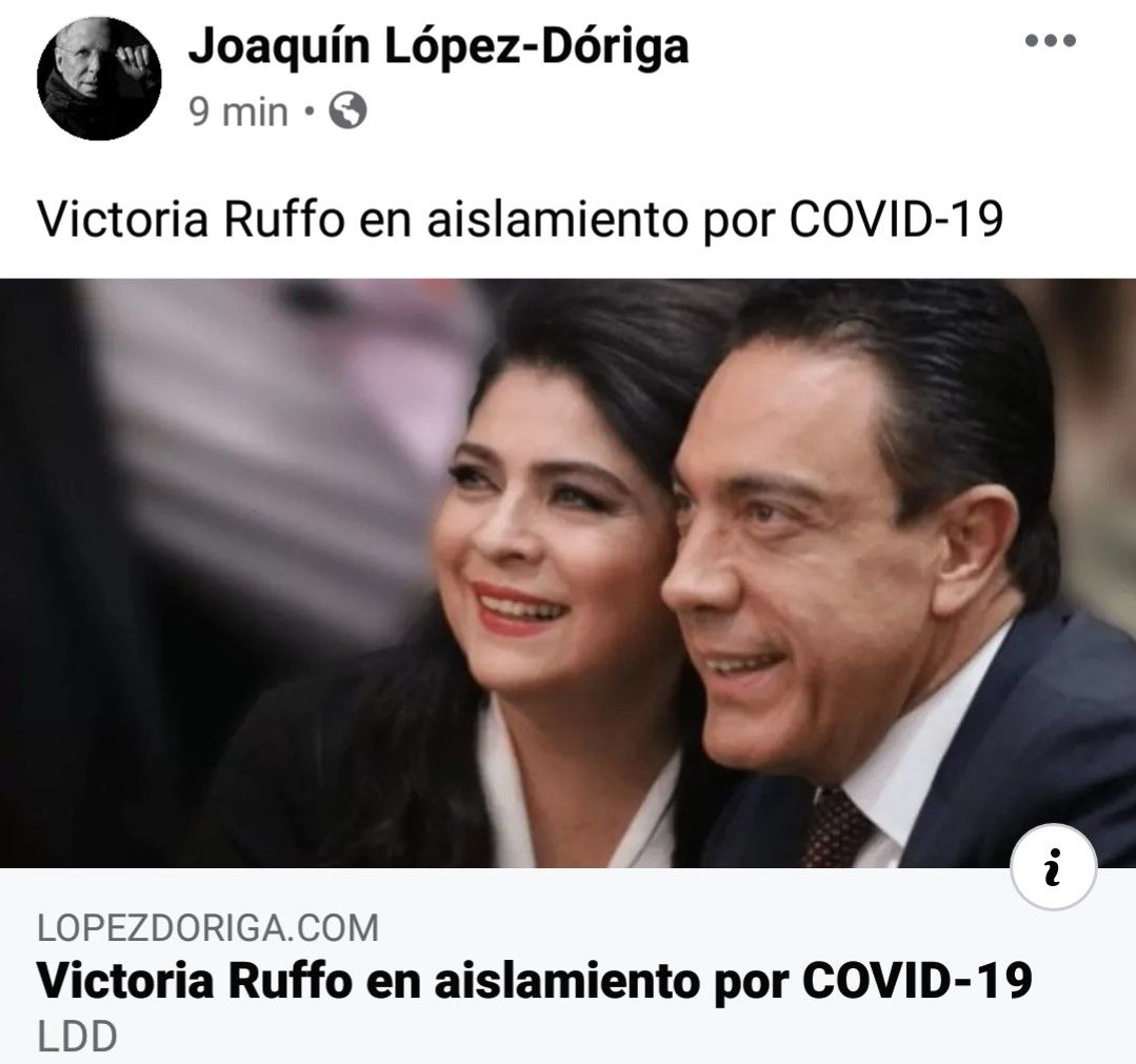 Descartan que Victoria Ruffo tenga Covid-19