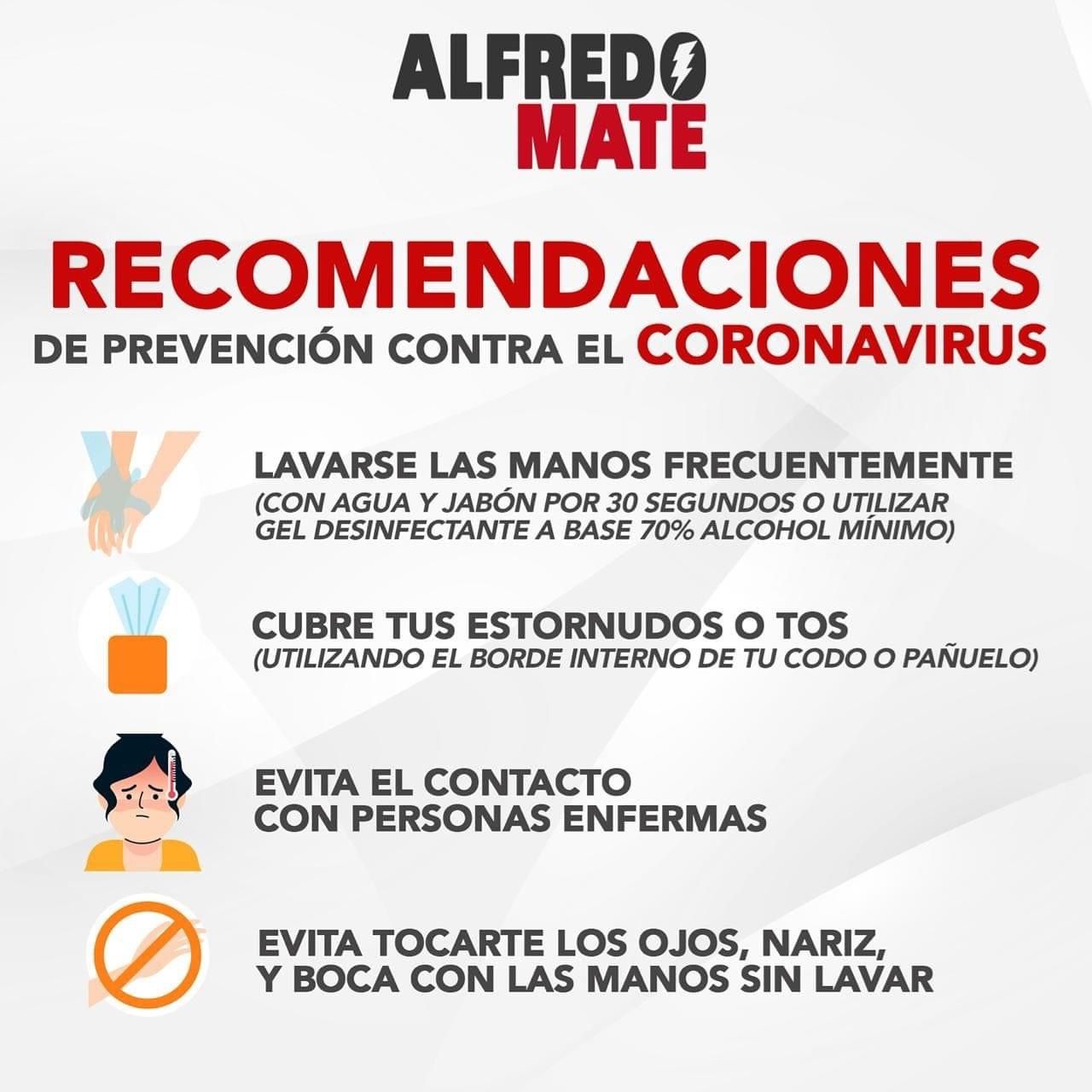 Llama Alfredo Mate a cumplir recomendaciones por coronavirus 