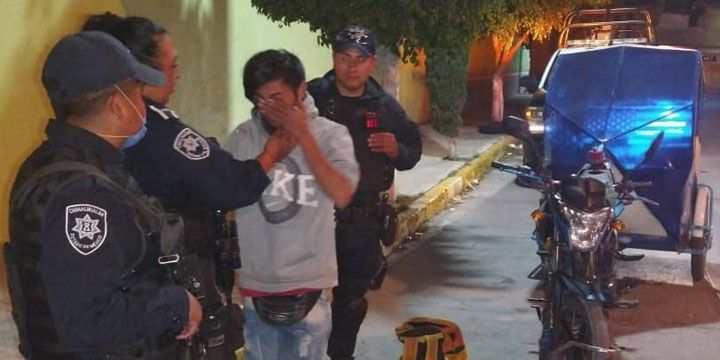 En dispositivo exitoso recupera la policia municipal motocicleta robada en Chimalhuacan