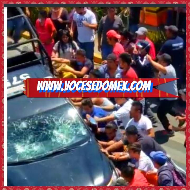 Policías municipales se  enfrentan contra mototaxistas y tianguistas en Valle de Chalco