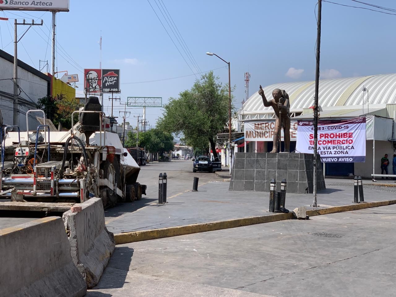 Gobierno de Naucalpan continua con obras de mantenimiento y rehabilitación en la Cabecera Municipal.