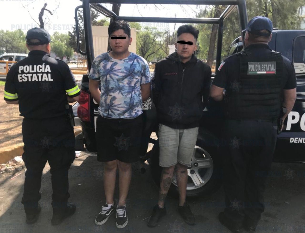 Caen dos presuntos delincuentes en Cuautitlán, Mexico