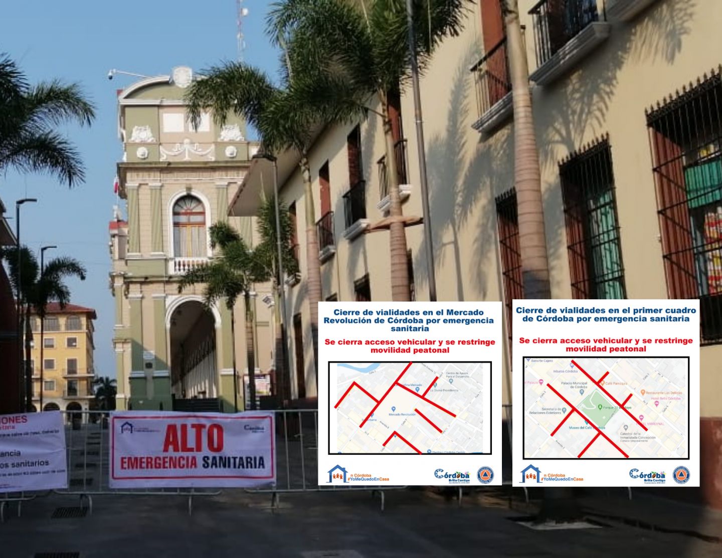 Limitan acceso en los primeros cuadros de la ciudad de Córdoba.