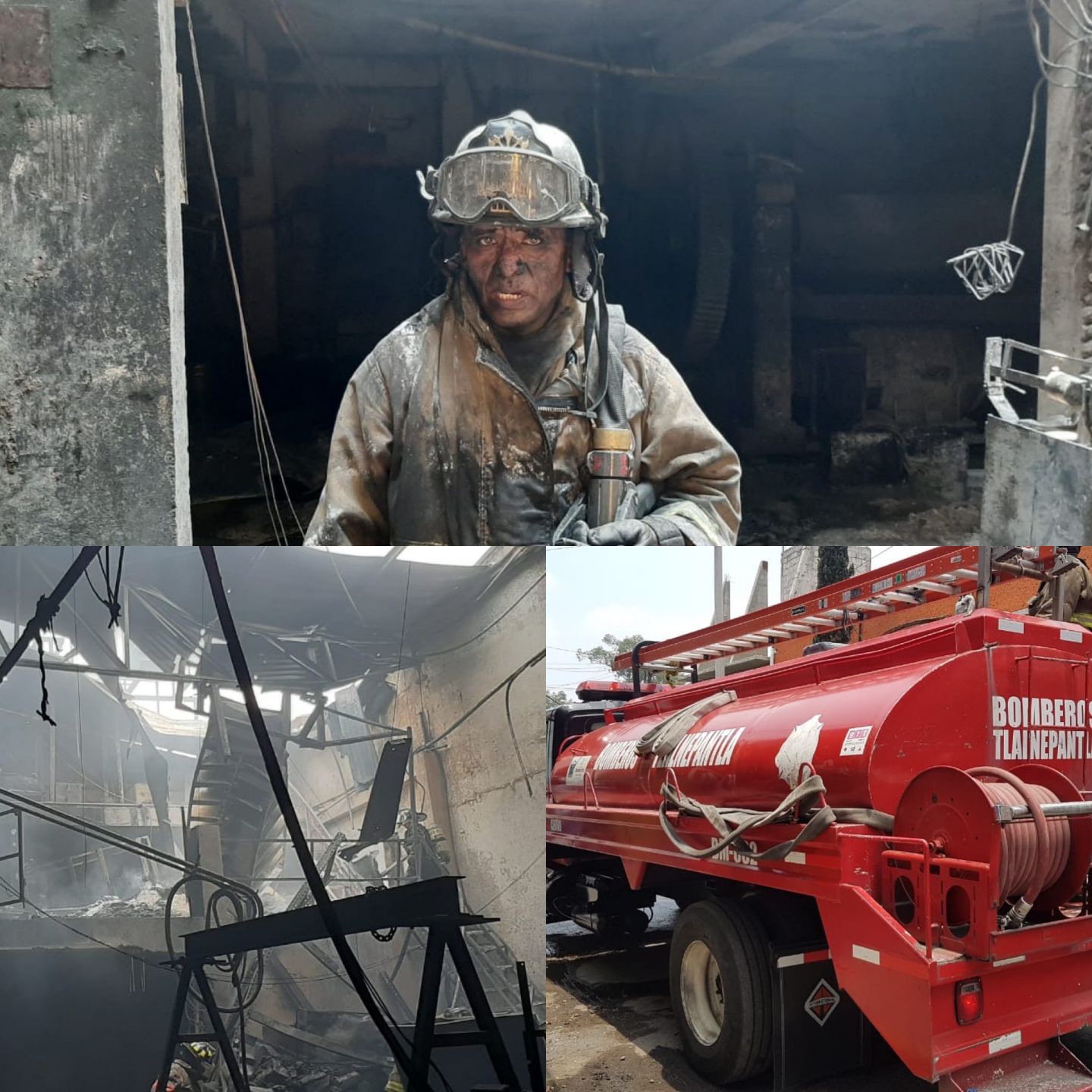 Bomberos de Tlalnepantla sofocan incendio en fábrica de hules