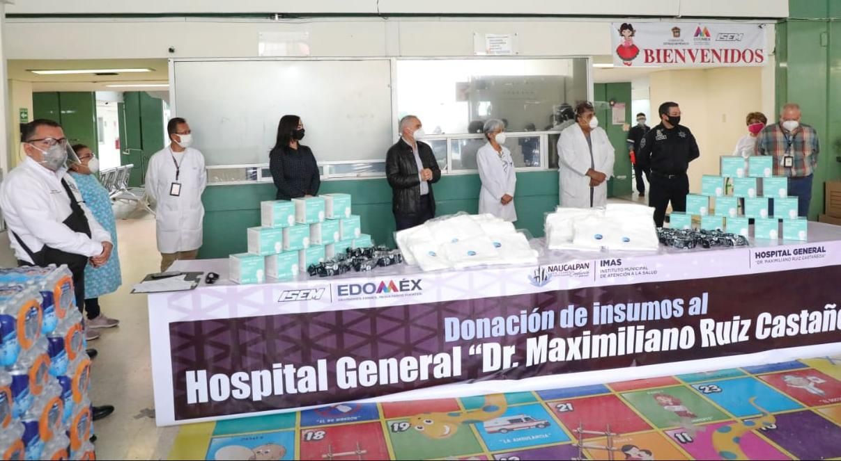 La Presidenta Municipal de Naucalpan, Patricia Durán Reveles, entregó equipo e insumos médicos al al personal del ISEM