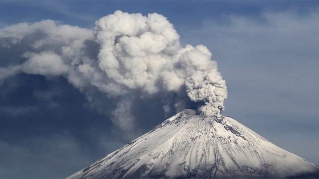 Reporte de monitoreo del volcán Popocatépetl 