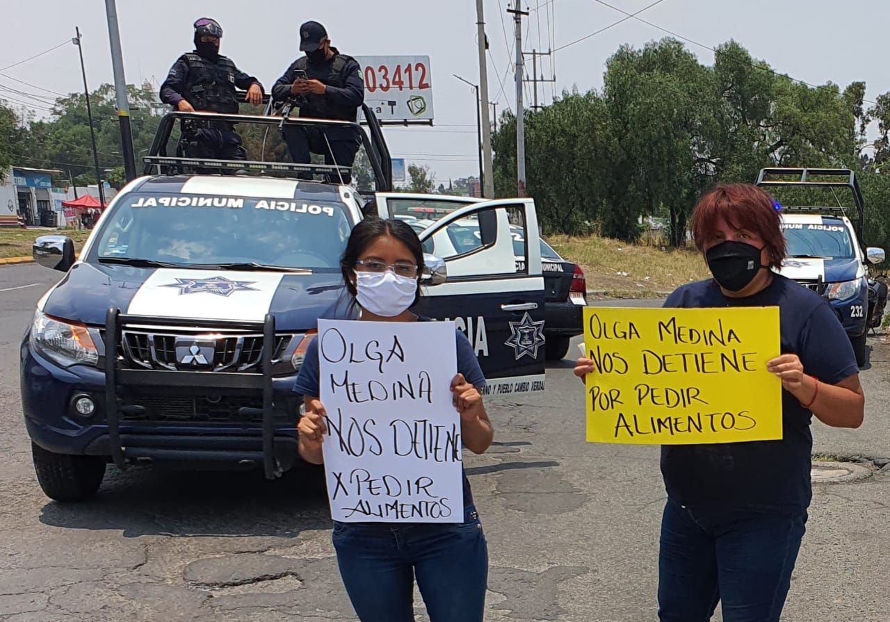 "Por pedir alimentos la alcaldesa de La Paz Olga Feliciana Medina contesta con represión" 