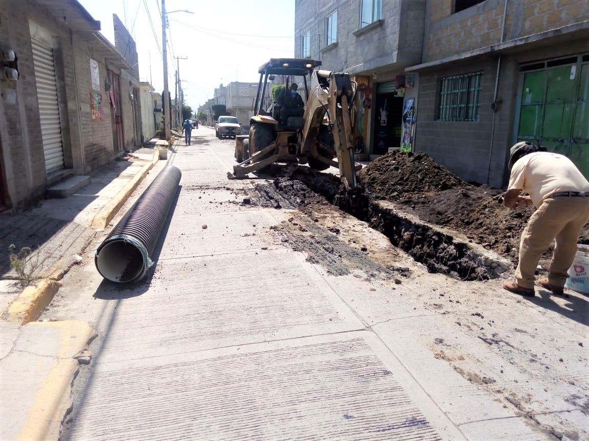 ODAPAS Chimalhuacán rehabilita sistema de drenaje en Acuitlapilco