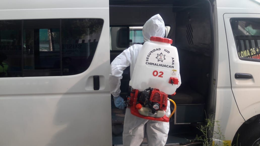 Policía de Chimalhuacán previene contagios de COVID-19 con Jornadas de Sanitización

 