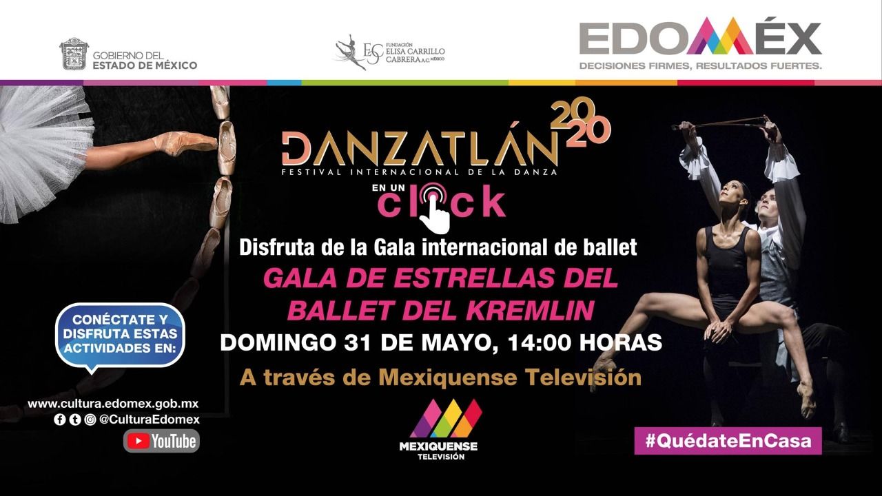 Presentan galas del Festival Internacional de Danza, DANZATLÁN 2020, por mexiquense televisión