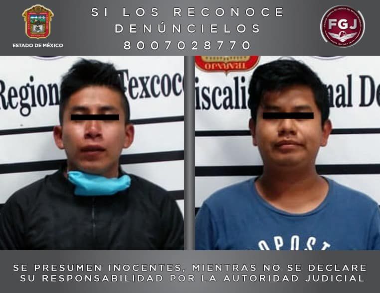 Fiscalía de Texcoco detiene a dos presuntos extorsionadores