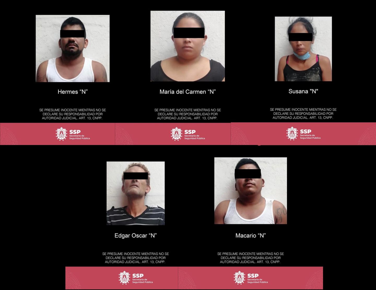 Rescatan SSP y FGE a seis migrantes y detienen a secuestradores, en Moloacán
