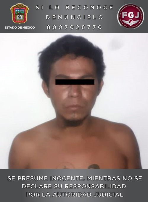 Elementos de la FGJEM detienen a un probable homicida en Huehuetoca, Estado de México