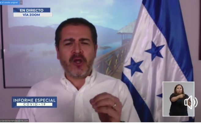 Hospitalizan a Presidente de Honduras por complicaciones respiratorias por Covid-19