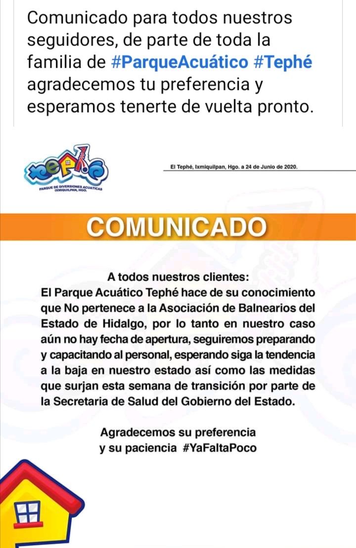 Balneario El Tephé de Ixmiquilpan no reanudará actividades el lunes