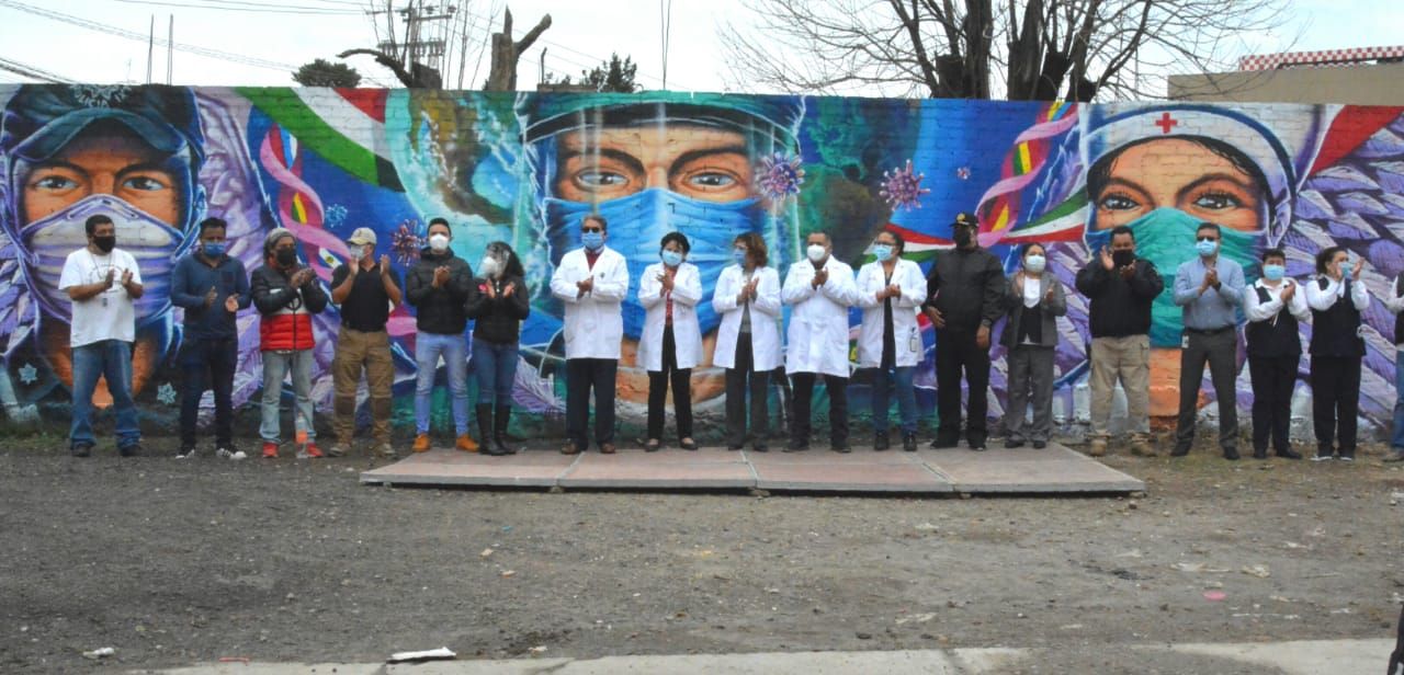 Con mural reconoció el gobierno de Ixtapaluca a paramédicos en su día 