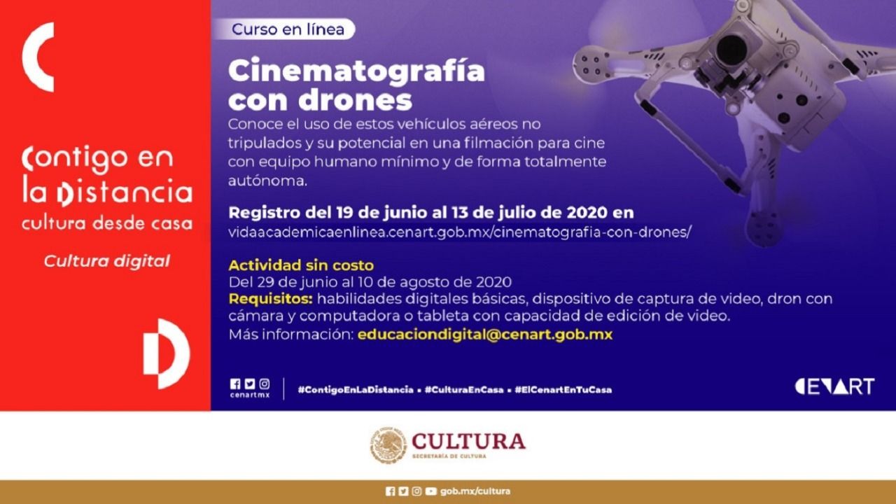Invitan a participar en curso ’Cinematografía con drones’ 