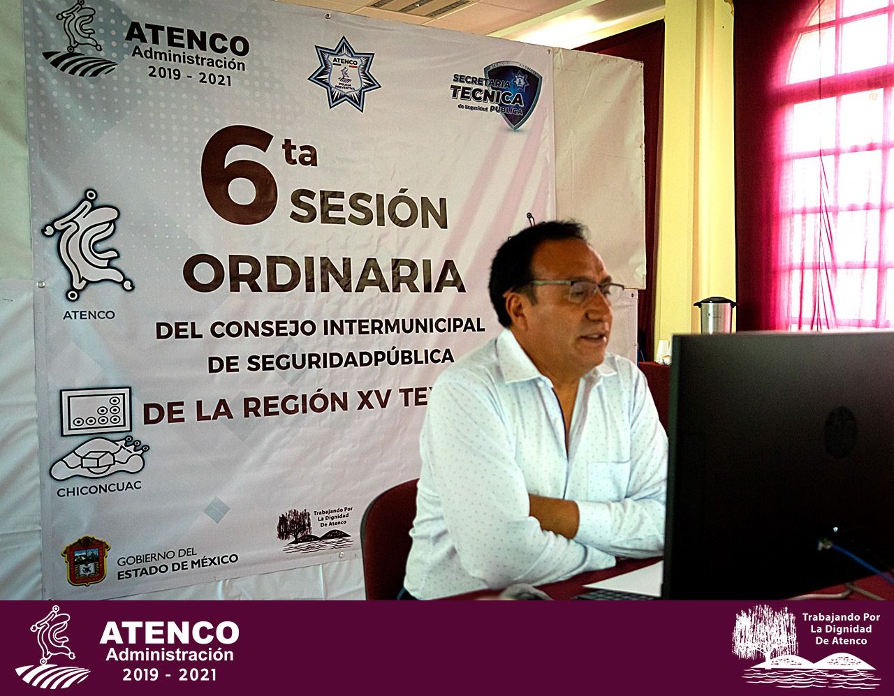 Atenco participa en la 6ta Sesión Ordinaria de Consejo Intermunicipal de Seguridad Pública 