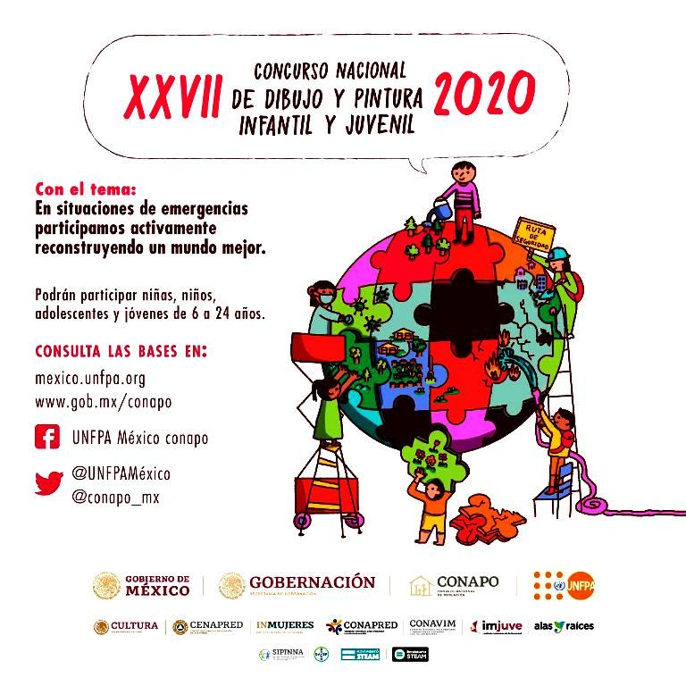 El COESPO invita  al 20° concurso nacional de dibujo y pintura infantil y juvenil