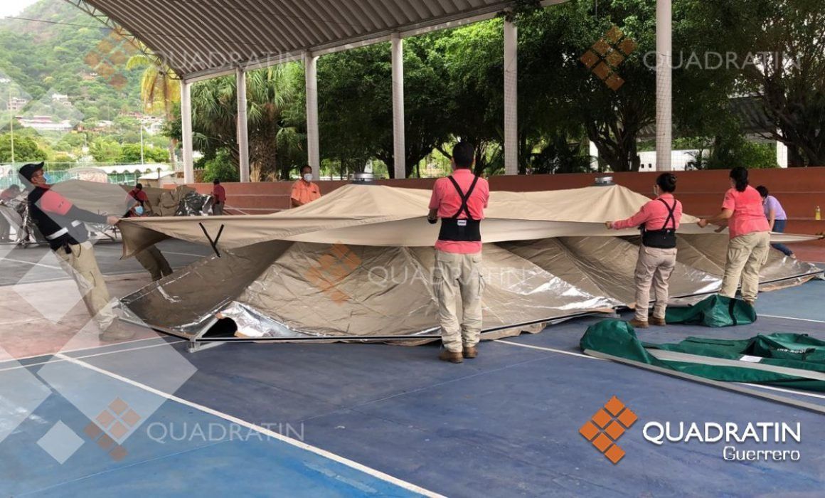 Comienza instalación de hospital portátil donado por EU en Zihuatanejo