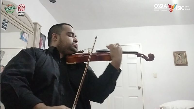 El violinista de la OSSLA Samuel Murillo participa en ISIC desde Casa