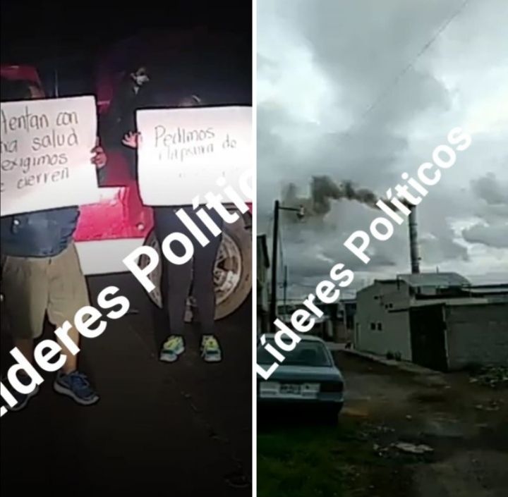 En protesta por emanaciones de horno crematorio cierran carretera en Santiago Tulantepec, Hgo. 