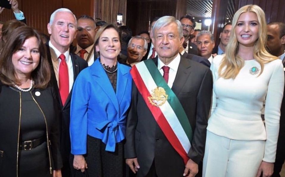 Dio la bienvenida al presidente Andrés  Manuel López Obrador, Ivanka Trump hija del
mandatario estadunidense
