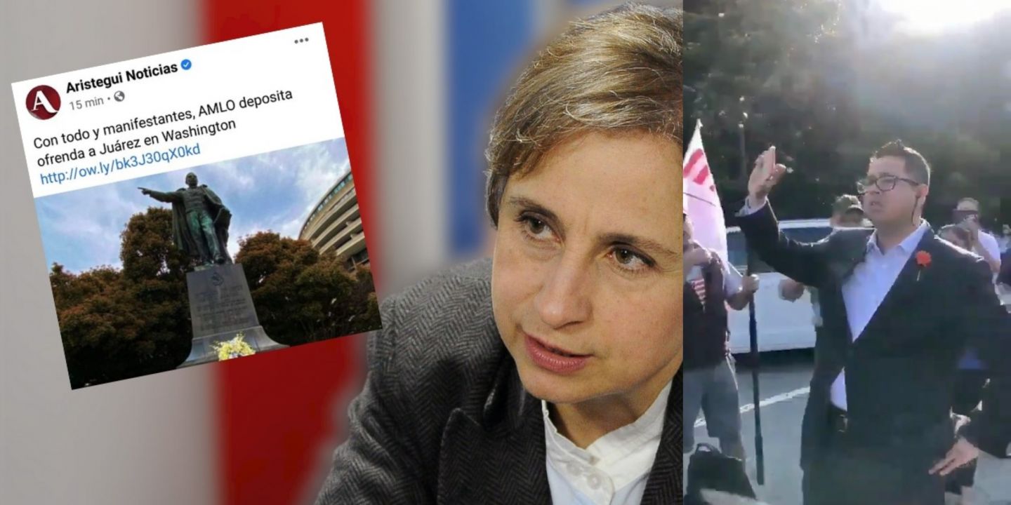 Se disculpa Aristegui por fake y gritan chayotero a corresponsal durante visita de AMLO