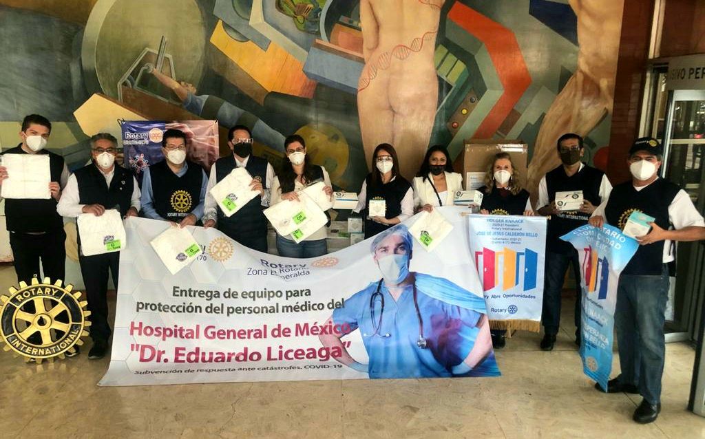 Rotarios de Zona Esmeralda apoyan a hospital-Covid
