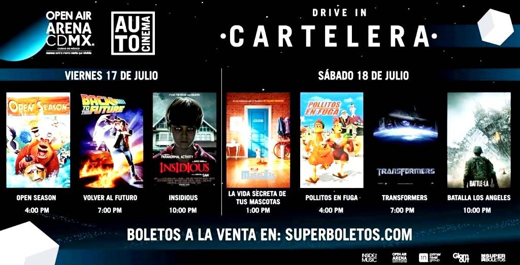 Tercera semana de auto-cinema en Arena Ciudad de México