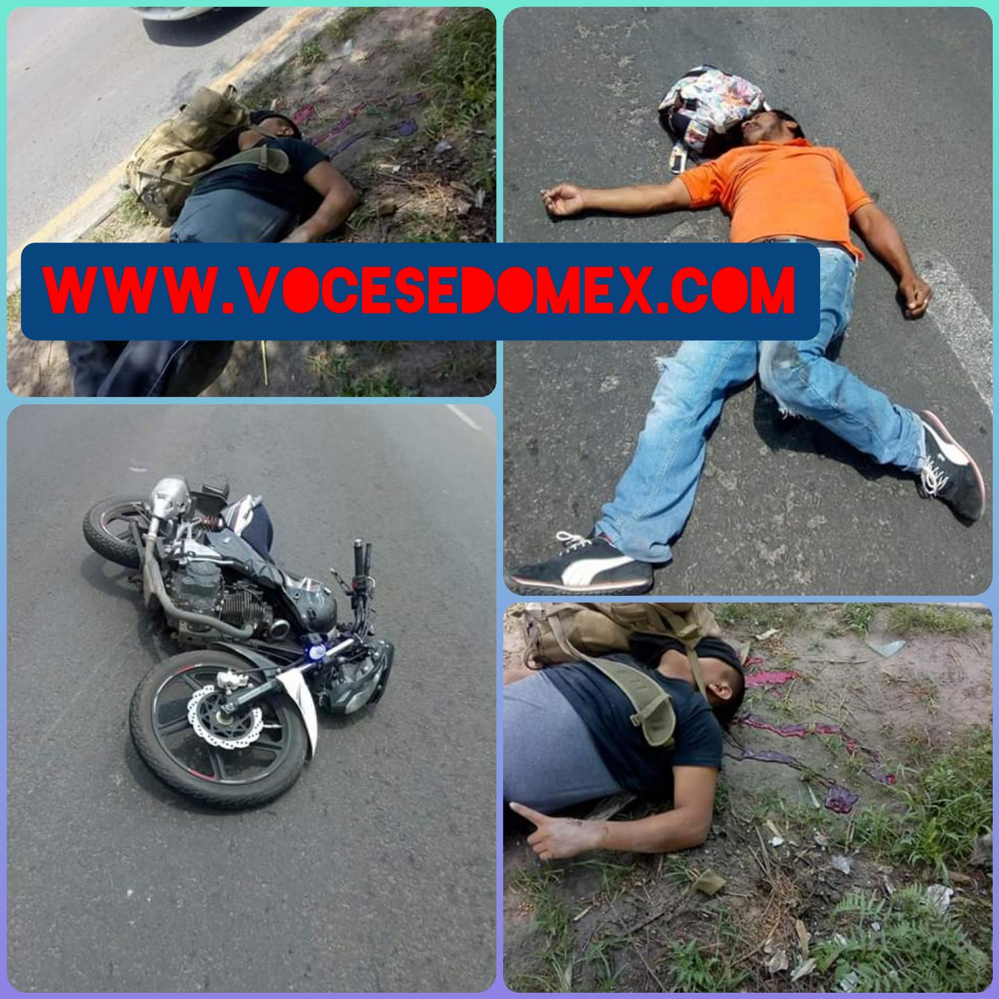 Un muerto y un herido al accidentarse con una motocicleta en la carretera Texcoco Los Reyes la Paz