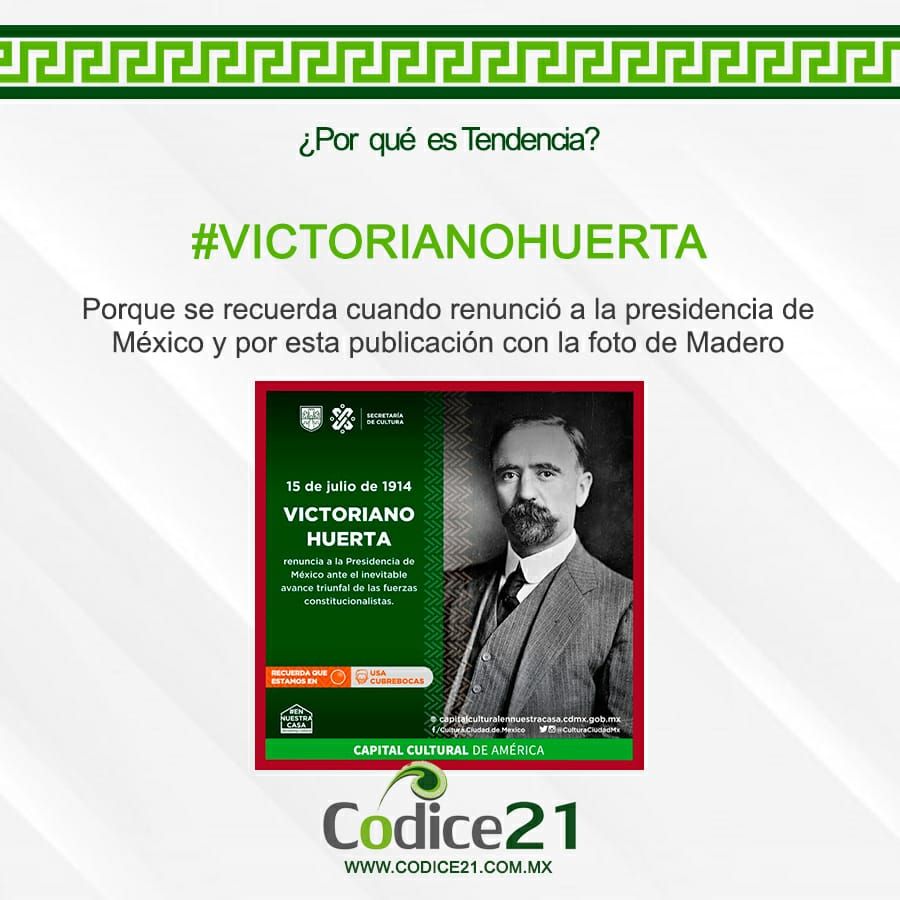 Secretaría de Cultura de CdMx confunde a Victoriano Huerta con Francisco I. Madero