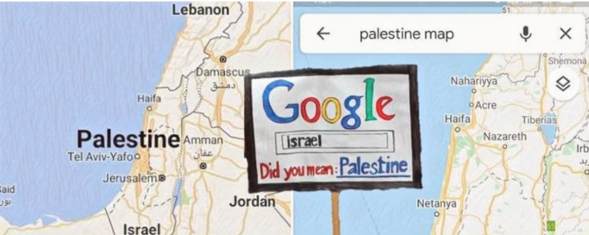Eliminan de sus mapas a Palestina Google y Apple
