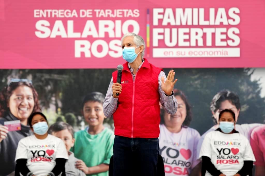 Más de 270 mil amas de casa reciben el Salario Rosa en apoyo a la economía familiar: Alfredo del Mazo