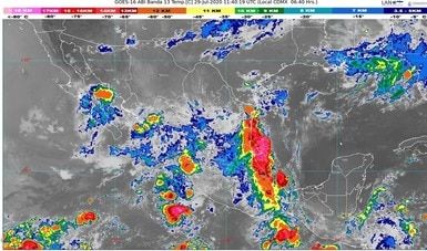 Lluvias intensas se pronostican para  Aguascalientes, Guanajuato, Jalisco, Oaxaca, San Luis Potosí y Zacatecas
