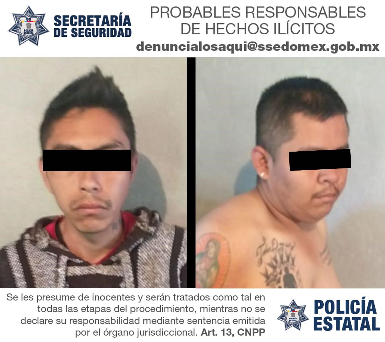 En Coatepec Harinas detienen a dos presuntos de la Familia Michoacana: SS