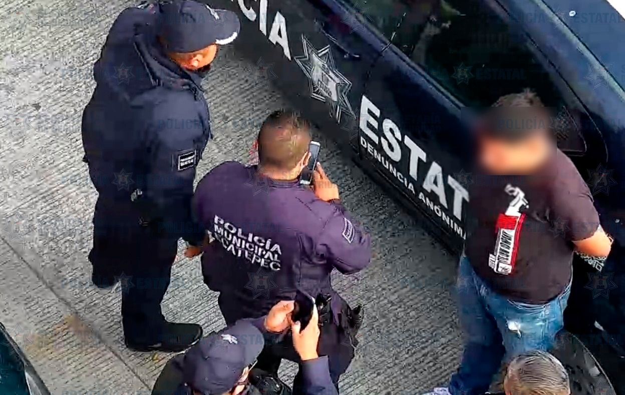 #En Ecatepec policías estatales detienen a dos probables responsables de robo con violencia 